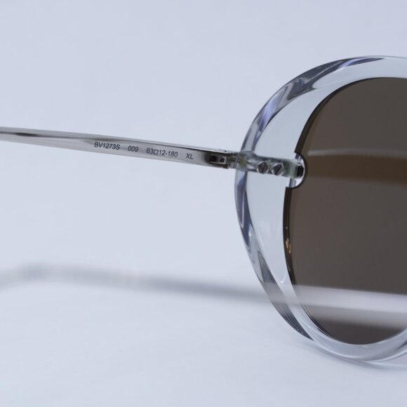 Bottega Veneta BV1273S 009 Sunglasses Grey Geometric Frame, Brown Lenses main image 5